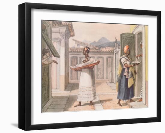 Travelling Saleswomen in Rio De Janeiro in 1827-Jean Baptiste Debret-Framed Giclee Print
