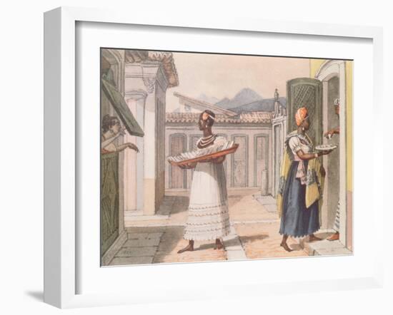 Travelling Saleswomen in Rio De Janeiro in 1827-Jean Baptiste Debret-Framed Giclee Print