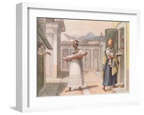 Travelling Saleswomen in Rio De Janeiro in 1827-Jean Baptiste Debret-Framed Giclee Print