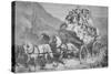 Travelling Through the American West by Concord Stagecoach in the 1860S-null-Stretched Canvas