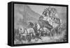 Travelling Through the American West by Concord Stagecoach in the 1860S-null-Framed Stretched Canvas