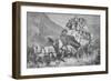 Travelling Through the American West by Concord Stagecoach in the 1860S-null-Framed Giclee Print