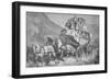 Travelling Through the American West by Concord Stagecoach in the 1860S-null-Framed Giclee Print