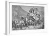 Travelling Through the American West by Concord Stagecoach in the 1860S-null-Framed Giclee Print