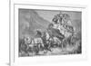 Travelling Through the American West by Concord Stagecoach in the 1860S-null-Framed Giclee Print