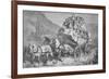 Travelling Through the American West by Concord Stagecoach in the 1860S-null-Framed Giclee Print