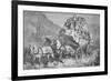 Travelling Through the American West by Concord Stagecoach in the 1860S-null-Framed Giclee Print