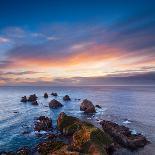 Beautiful Sunrise with Colours of Red, Orange and Purple, Canterbury New Zealand-Travellinglight-Photographic Print