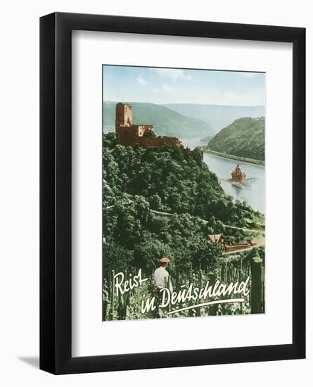 Travels in Germany (Deutschland) - Fürstenberg Castle Ruins - Rhine River-F^ Kratz-Framed Art Print