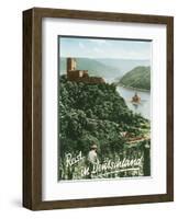 Travels in Germany (Deutschland) - Fürstenberg Castle Ruins - Rhine River-F^ Kratz-Framed Art Print