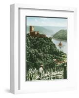 Travels in Germany (Deutschland) - Fürstenberg Castle Ruins - Rhine River-F^ Kratz-Framed Art Print