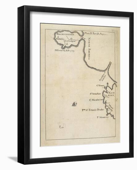 Travels into Several Remote Nations of the World in Four Parts, Plate II, Part II, Page 1, 1726-Jonathan Swift-Framed Giclee Print