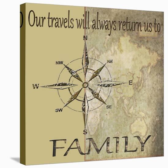 Travels Lead Back to Family-Karen J^ Williams-Stretched Canvas