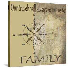 Travels Lead Back to Family-Karen J^ Williams-Stretched Canvas