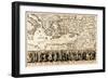 Travels of the Apostle Paul - Panoramic Map-Lantern Press-Framed Art Print
