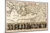 Travels of the Apostle Paul - Panoramic Map-Lantern Press-Mounted Art Print