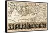 Travels of the Apostle Paul - Panoramic Map-Lantern Press-Framed Stretched Canvas