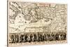 Travels of the Apostle Paul - Panoramic Map-Lantern Press-Stretched Canvas