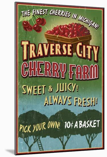 Traverse City, Michigan - Cherry Farm-null-Mounted Poster