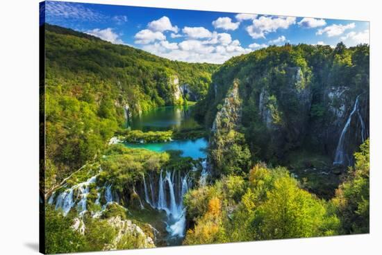 Travertine Cascades on the Korana River, Plitvice Lakes National Park, Croatia-Russ Bishop-Stretched Canvas