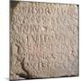 Travertine Marble Stele with Celtic-Latin Bilingual Inscription, Side B. Unearthed in Todi-null-Mounted Giclee Print