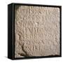 Travertine Marble Stele with Celtic-Latin Bilingual Inscription, Side B. Unearthed in Todi-null-Framed Stretched Canvas