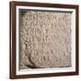 Travertine Marble Stele with Celtic-Latin Bilingual Inscription, Side B. Unearthed in Todi-null-Framed Giclee Print