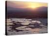 Travertine Terraces at Sunset, Pamukkale, Unesco World Heritage Site, Anatolia, Turkey-R H Productions-Stretched Canvas