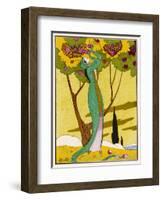 Travesti Costume by Redfern in Which Eve is Depicted as the Serpent-null-Framed Art Print