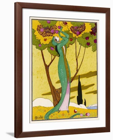 Travesti Costume by Redfern in Which Eve is Depicted as the Serpent-null-Framed Art Print