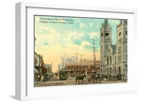 Travis Street, Houston, Texas-null-Framed Art Print