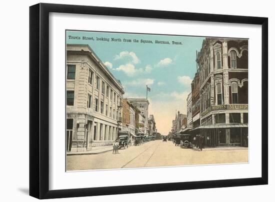 Travis Street, Sherman, Texas-null-Framed Art Print