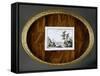 Tray for Serving Tea and Coffee with Trompe L'Oeil Decorations-null-Framed Stretched Canvas