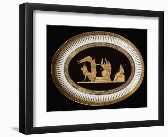 Tray from Breakfast Service with Etruscan-Style Decorations, Ceramic-null-Framed Giclee Print