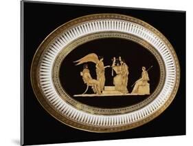 Tray from Breakfast Service with Etruscan-Style Decorations, Ceramic-null-Mounted Giclee Print