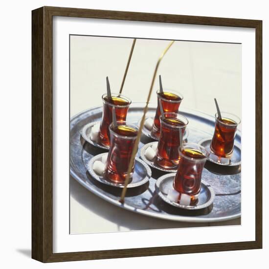 Tray of Turkish Teas, Turkey, Eurasia-John Miller-Framed Photographic Print