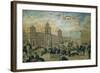 Tray with Popular Scene of Modena Revolt, August 24, 1848-null-Framed Giclee Print