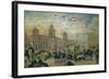 Tray with Popular Scene of Modena Revolt, August 24, 1848-null-Framed Giclee Print