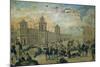 Tray with Popular Scene of Modena Revolt, August 24, 1848-null-Mounted Giclee Print