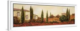 Tre case Tra I Papaveri-Guido Borelli-Framed Premium Giclee Print