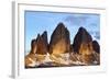 Tre Cime Di Lavaredo Mountain at Sunset, Sexten Dolomites, South Tyrol, Italy, Europe, July 2009-Frank Krahmer-Framed Photographic Print