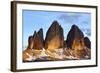 Tre Cime Di Lavaredo Mountain at Sunset, Sexten Dolomites, South Tyrol, Italy, Europe, July 2009-Frank Krahmer-Framed Photographic Print