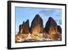 Tre Cime Di Lavaredo Mountain at Sunset, Sexten Dolomites, South Tyrol, Italy, Europe, July 2009-Frank Krahmer-Framed Photographic Print