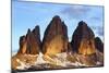 Tre Cime Di Lavaredo Mountain at Sunset, Sexten Dolomites, South Tyrol, Italy, Europe, July 2009-Frank Krahmer-Mounted Photographic Print