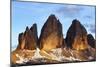 Tre Cime Di Lavaredo Mountain at Sunset, Sexten Dolomites, South Tyrol, Italy, Europe, July 2009-Frank Krahmer-Mounted Photographic Print