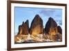 Tre Cime Di Lavaredo Mountain at Sunset, Sexten Dolomites, South Tyrol, Italy, Europe, July 2009-Frank Krahmer-Framed Photographic Print