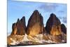 Tre Cime Di Lavaredo Mountain at Sunset, Sexten Dolomites, South Tyrol, Italy, Europe, July 2009-Frank Krahmer-Mounted Photographic Print