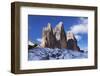 Tre Cime Di Lavaredo Mountain, Sexten Dolomites, South Tyrol, Italy, Europe, July 2009-Frank Krahmer-Framed Photographic Print