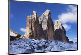 Tre Cime Di Lavaredo Mountain, Sexten Dolomites, South Tyrol, Italy, Europe, July 2009-Frank Krahmer-Mounted Photographic Print