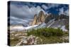 Tre Cime Di Lavaredo or Drei Zinnen Peaks, Dolomites, Cadore, Veneto, Italy-Stefano Politi Markovina-Stretched Canvas